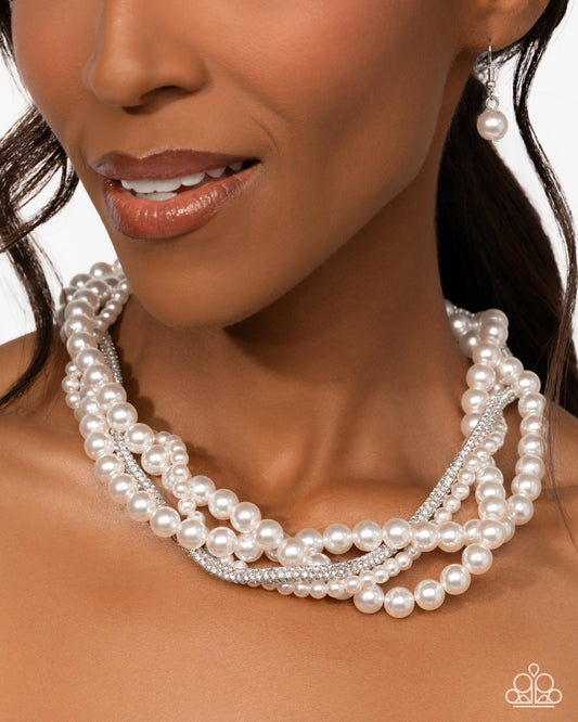 Pearl Pinnacle White Pearl Necklace (March 2026 LOP) - Paparazzi Accessories