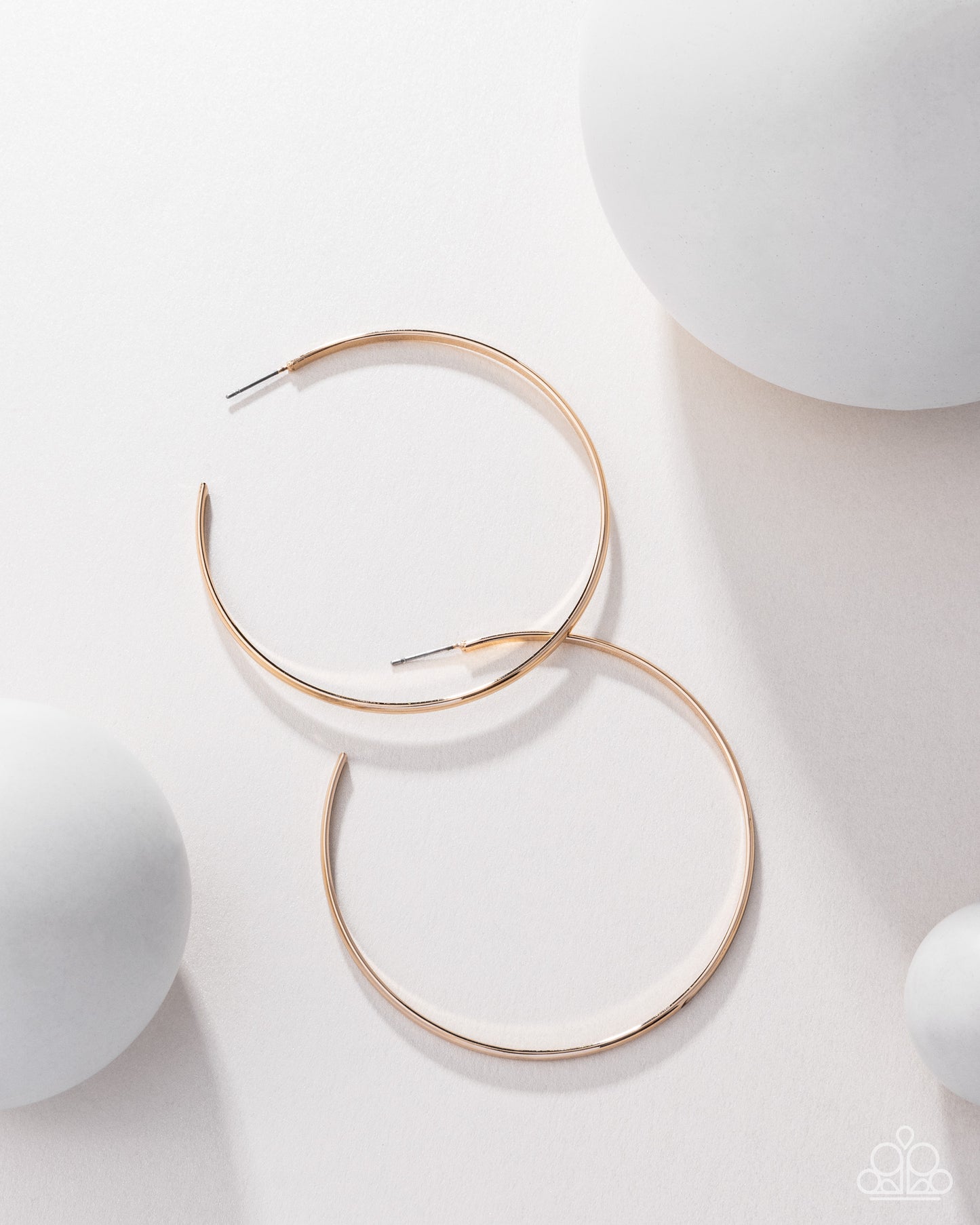 Basic Bombshell Gold Blockbuster Hoop Earring - Paparazzi Accessories