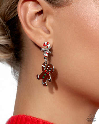 Gingerbread Man Multi Post Earring (October 2025 LOP) - Paparazzi Accessories