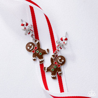 Gingerbread Man Multi Post Earring (October 2025 LOP) - Paparazzi Accessories