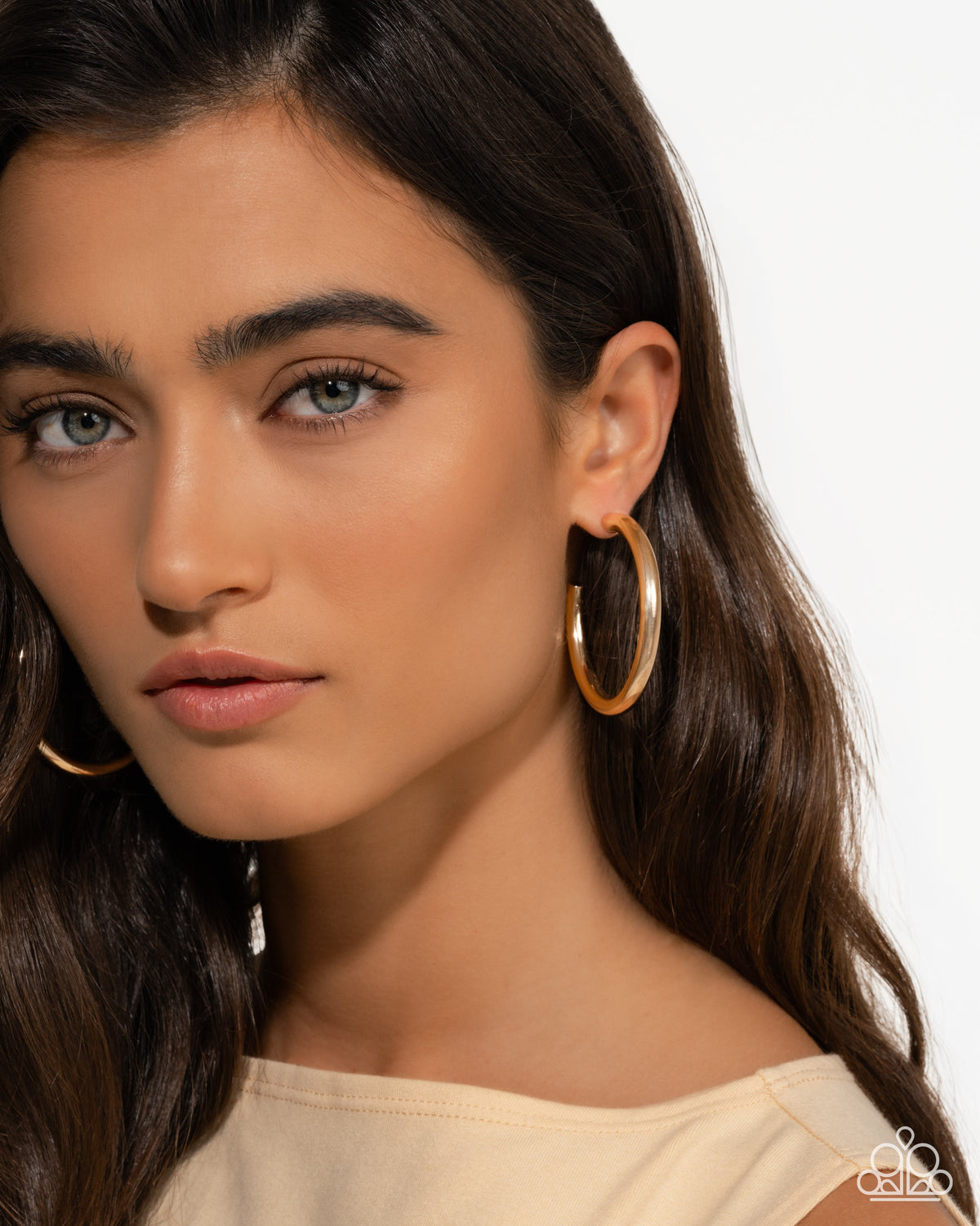 Sinuous Sheen Gold Hoop Earring (March 2026 LOP) - Paparazzi Accessories