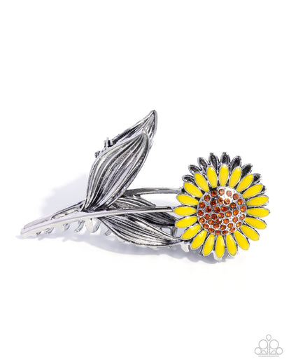 Sunflower Song Yellow Hair Clip - Paparazzi Accessories