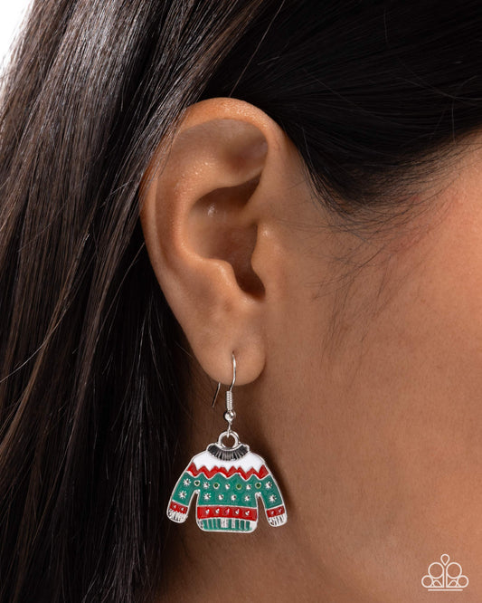 Sweater Season Multi Earring - Paparazzi Accessories