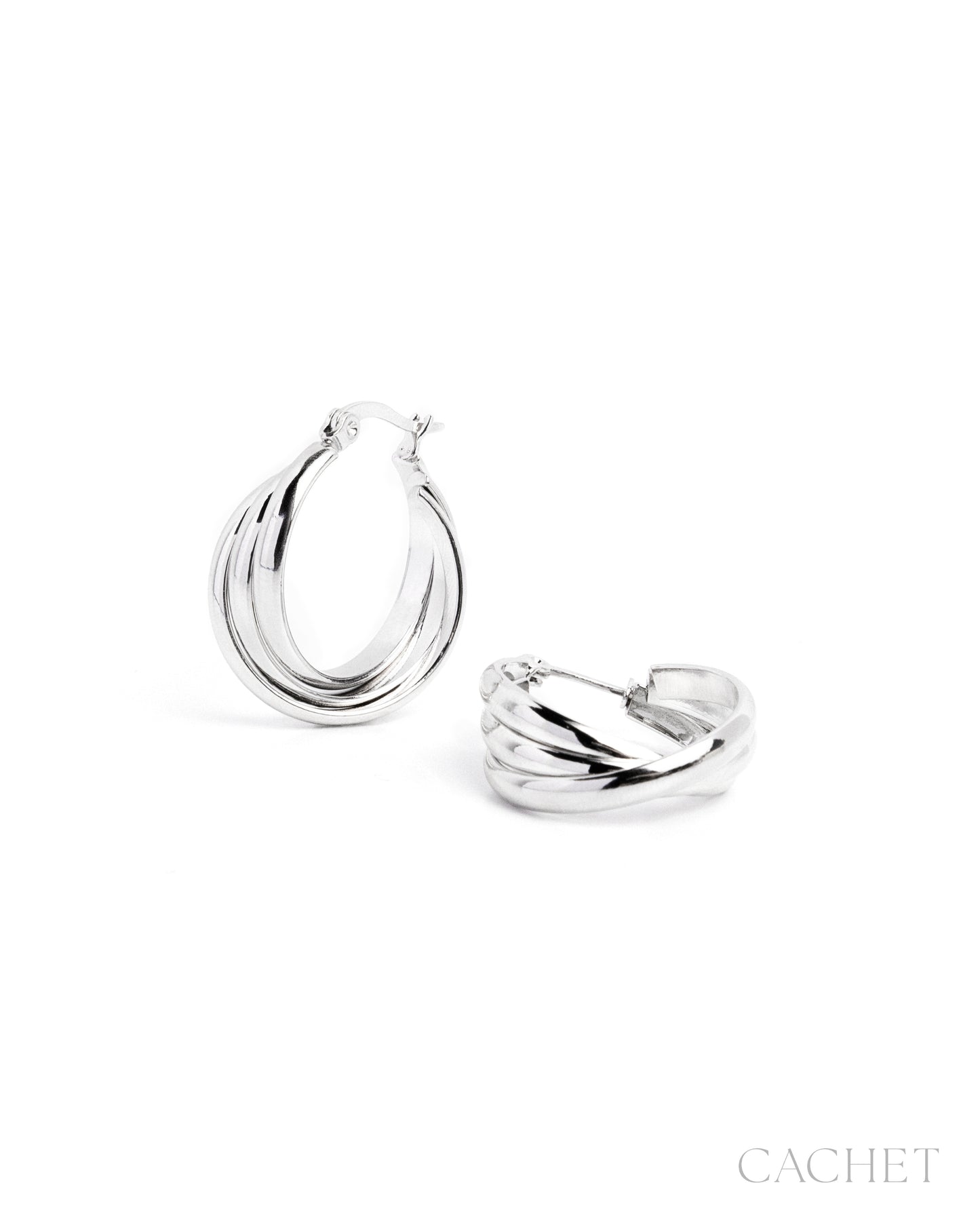 Eclipta Rhodium Earring - Cachet by Paparazzi