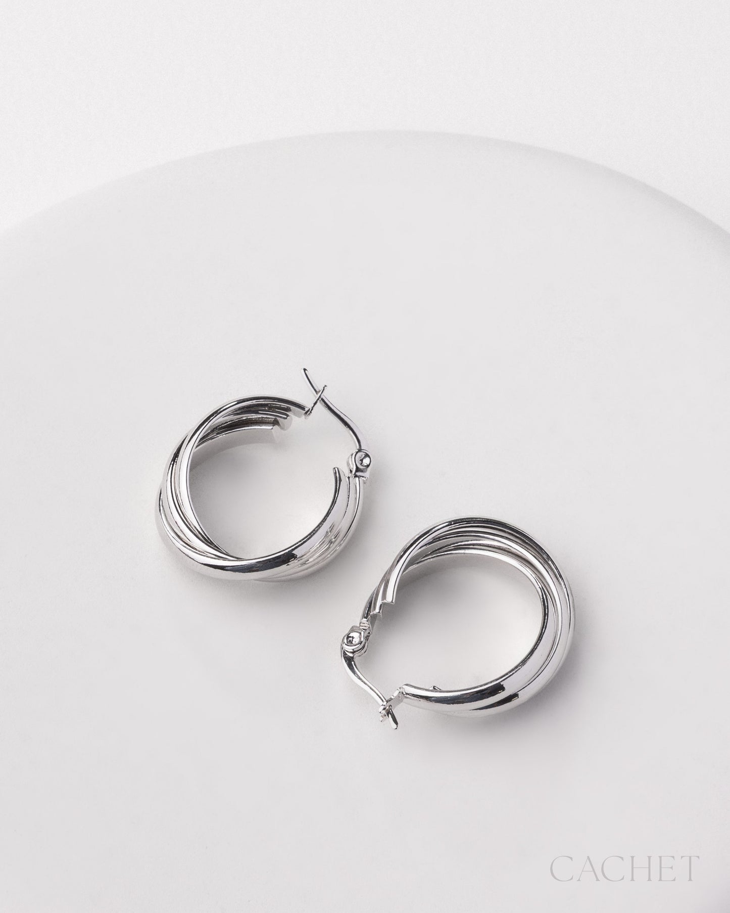 Eclipta Rhodium Earring - Cachet by Paparazzi