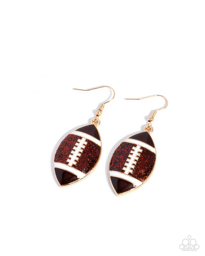 Football Facade Brown Earring