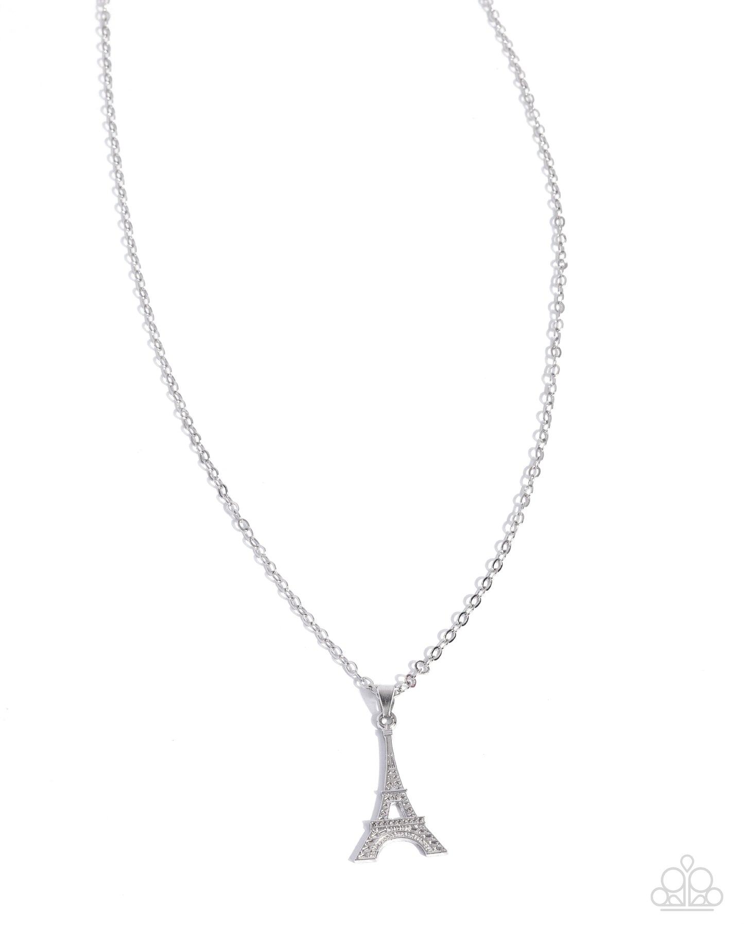 Eiffel Tower Eloquence Silver Necklace - Paparazzi Accessories