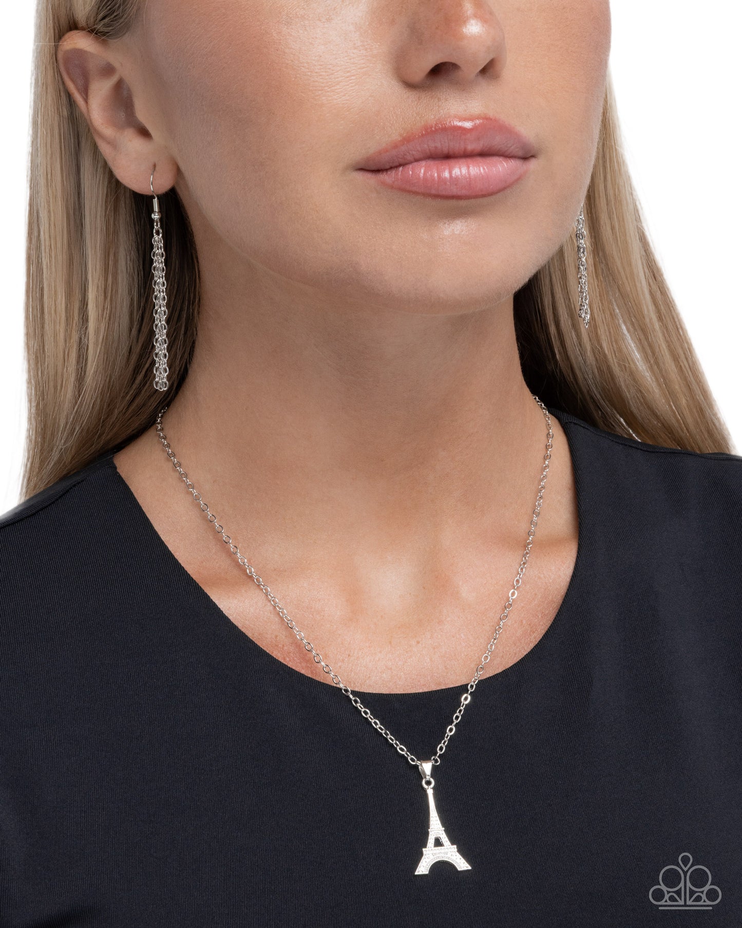 Eiffel Tower Eloquence Silver Necklace - Paparazzi Accessories