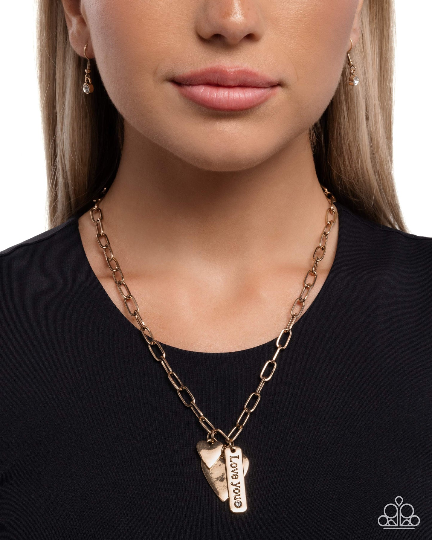 Valentines Victory Gold Necklace - Paparazzi Accessories