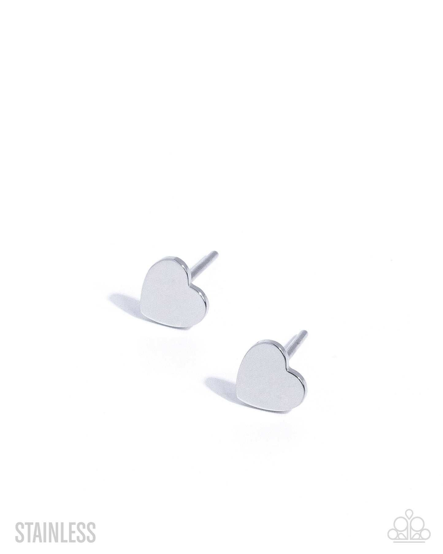 Affectionate Advocate Silver Stainless Steel Heart Post Earring - Paparazzi Accessories