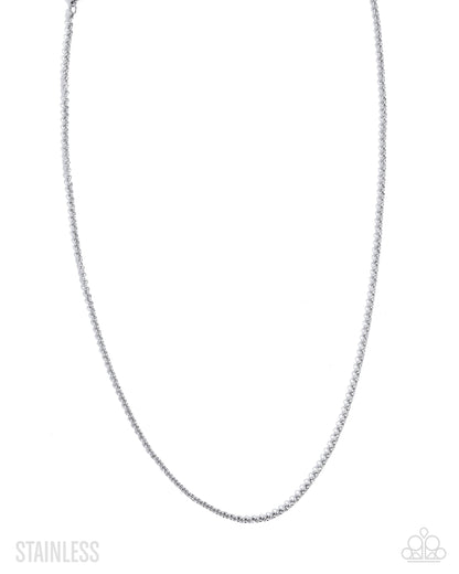 Luminescent Leverage Silver Unisex Necklace