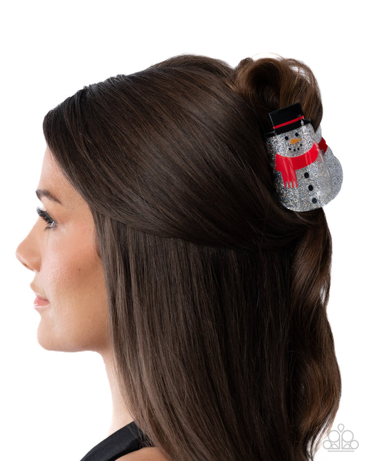 Snowman Serenade Multi Hair Clip - Paparazzi Accessories