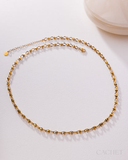 Lien 18K Gold Plated Necklace - Cachet by Paparazzi