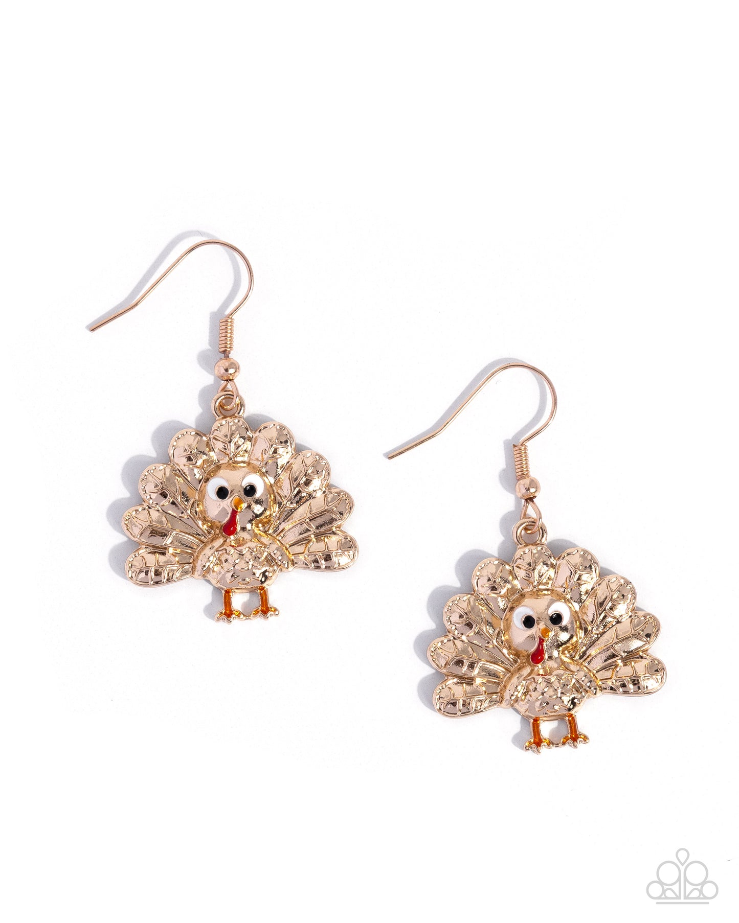 Turkey Tale Gold Necklace & Earring Set - Paparazzi Accessories