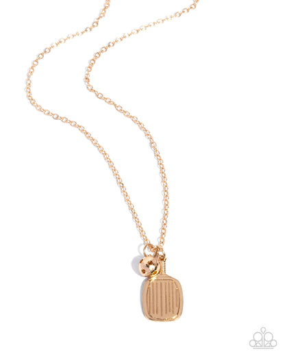 Pickleball Prize Gold Necklace - Paparazzi Accessories