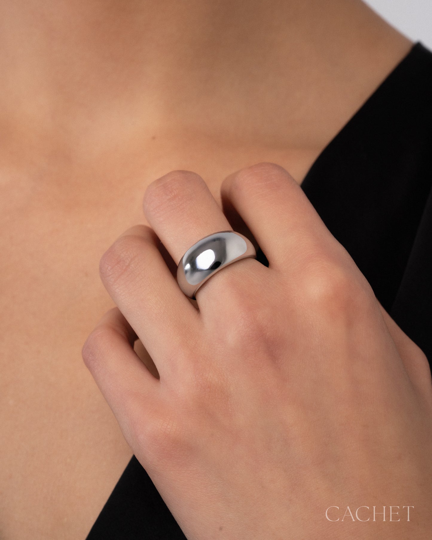 Silque Rhodium-Plated Ring - Cachet by Paparazzi