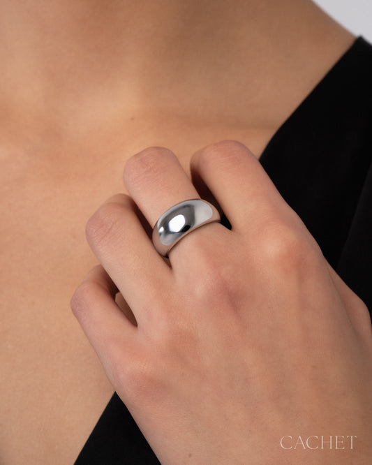 Silque Rhodium-Plated Ring - Cachet by Paparazzi