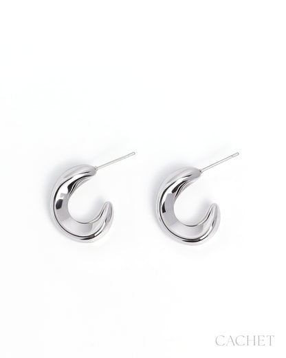 Solstice Rhodium-Plated Hoop Earring - Cachet by Paparazzi