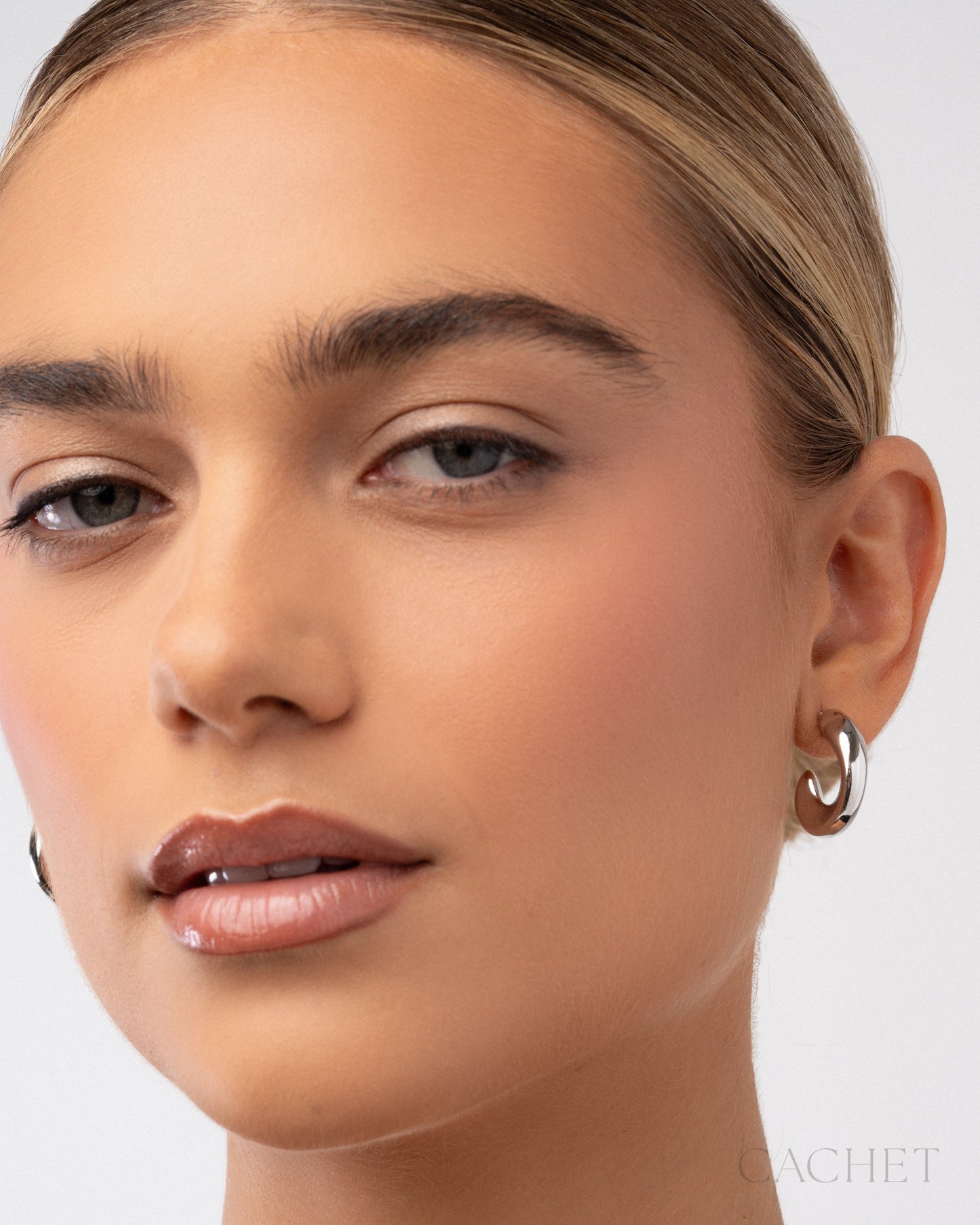 Solstice Rhodium-Plated Hoop Earring - Cachet by Paparazzi