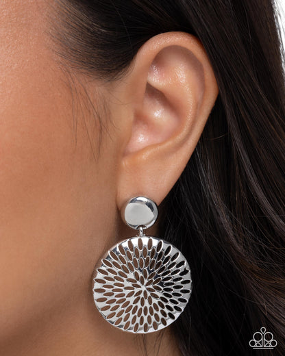 Woven Ware Silver Post Earring - Paparazzi Accessories