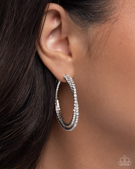Shopping for Sparkle White Hoop Earring - Paparazzi Accessories