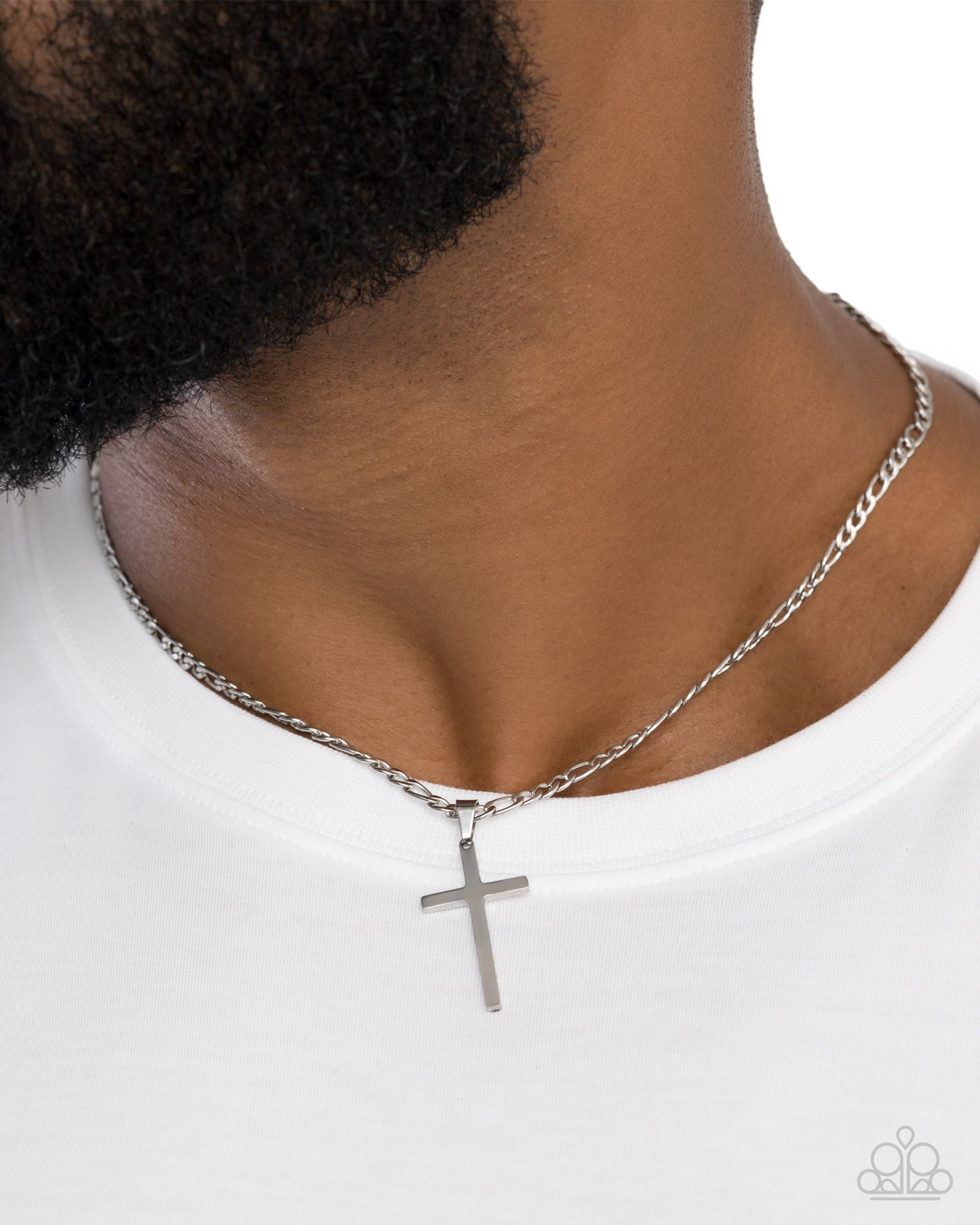 Ethereal Element Silver Cross Necklace - Paparazzi Accessories