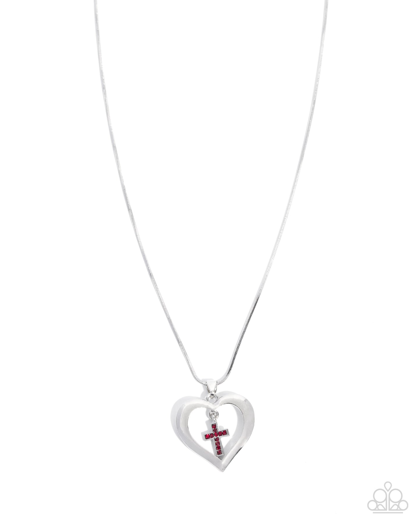 Heavenly Honor Red Cross Necklace - Paparazzi Accessories