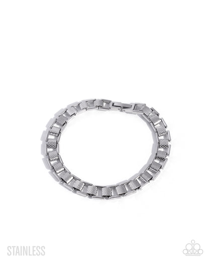 Unreal Unity Silver Stainless Steel Clasp Bracelet - Paparazzi Accessories