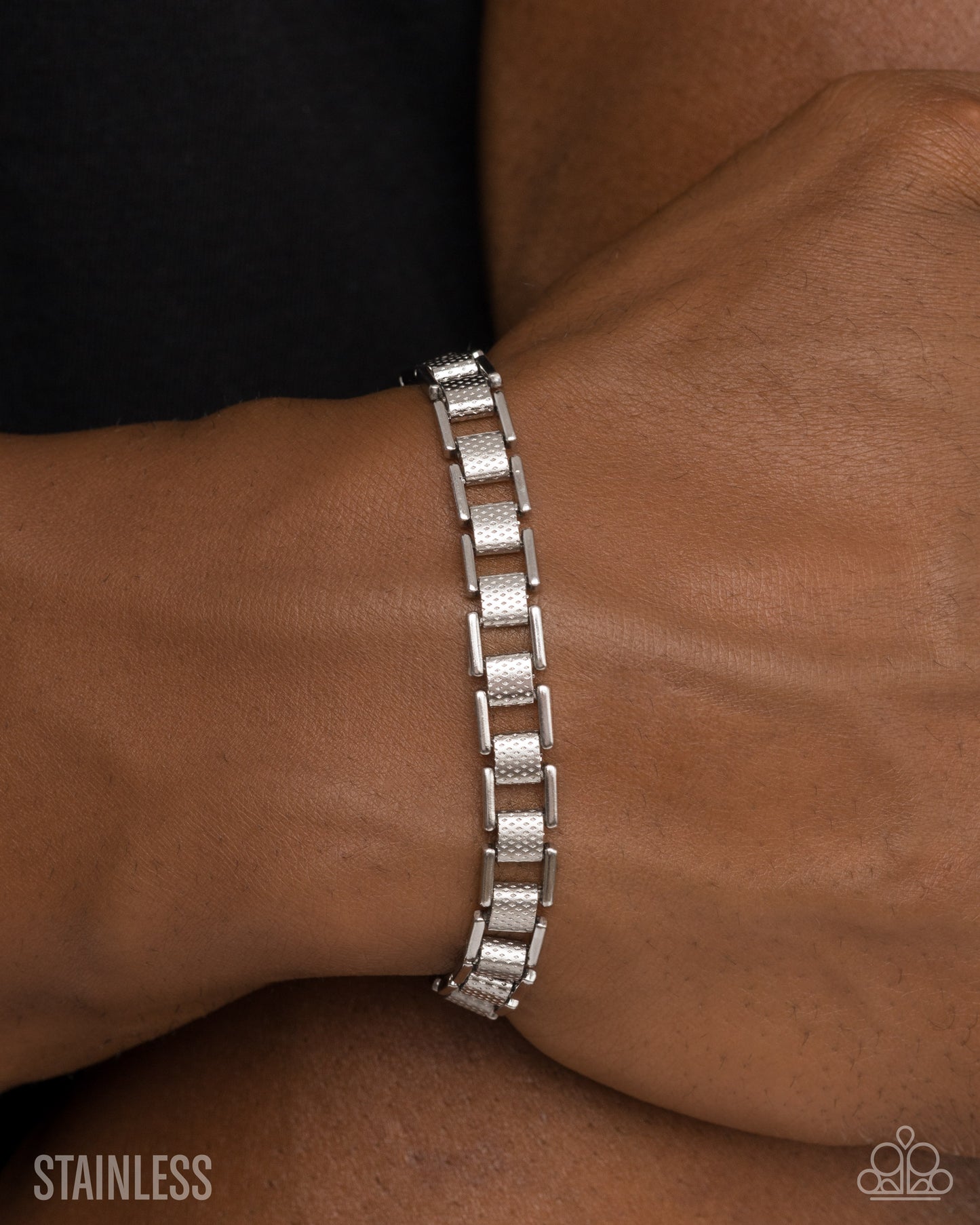 Unreal Unity Silver Stainless Steel Clasp Bracelet - Paparazzi Accessories
