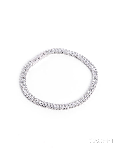 Clarity Rhodium-Plated Bracelet - Cachet by Paparazzi
