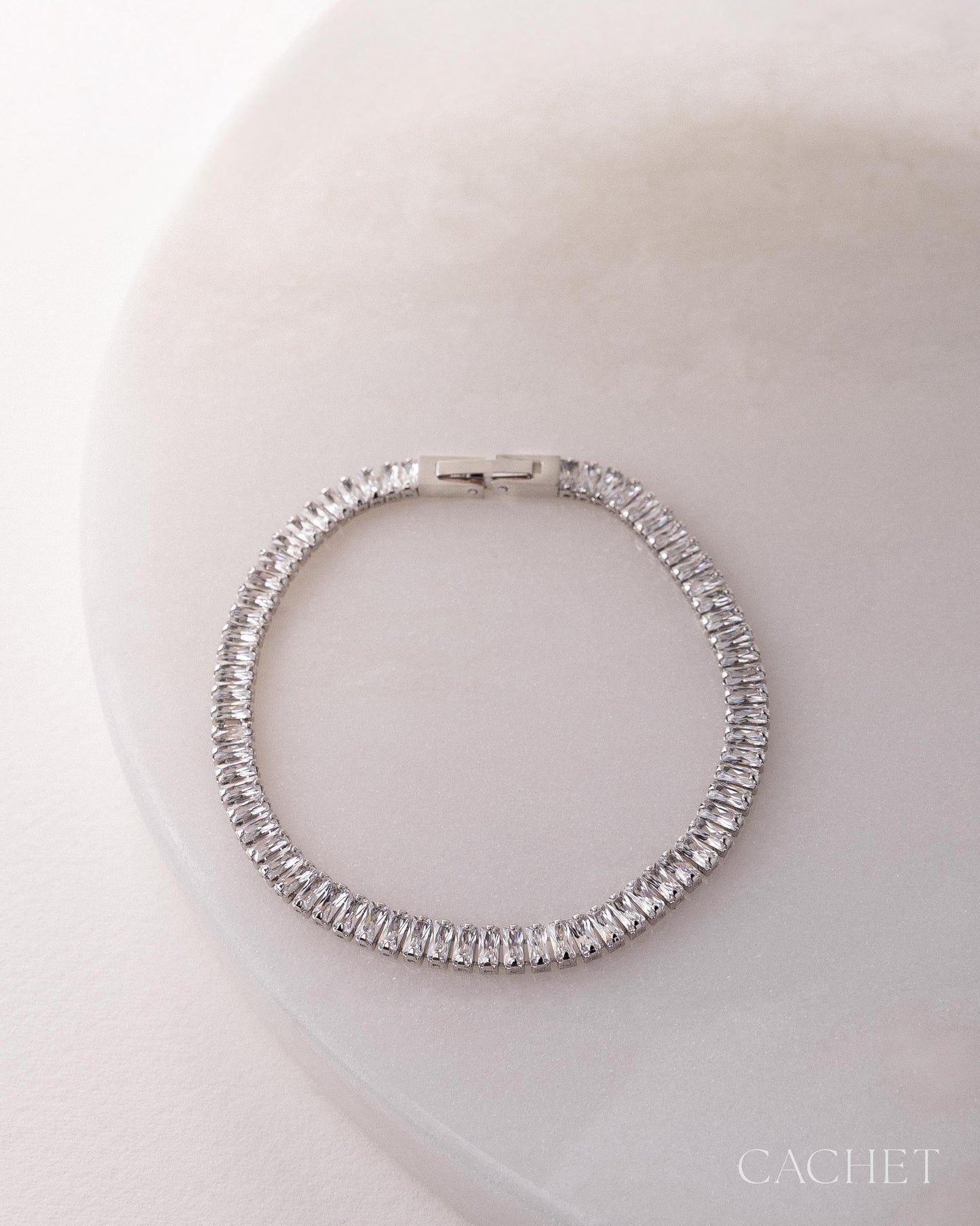 Clarity Rhodium-Plated Bracelet - Cachet by Paparazzi