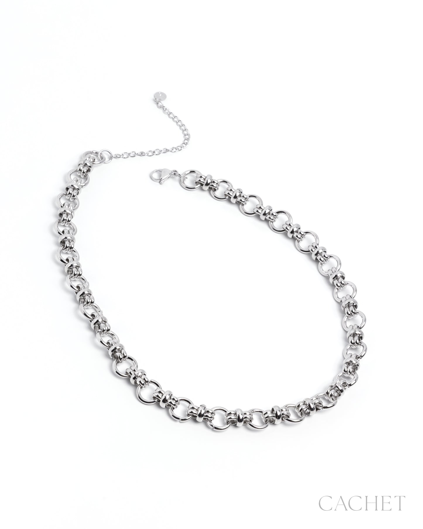 Dynamique Rhodium-Plated Necklace - Cachet by Paparazzi