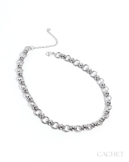 Dynamique Rhodium-Plated Necklace - Cachet by Paparazzi