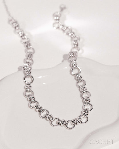Dynamique Rhodium-Plated Necklace - Cachet by Paparazzi
