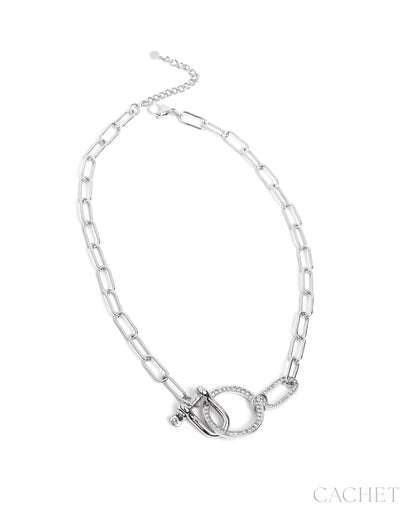 Oath Rhodium-Plated Necklace - Cachet by Paparazzi