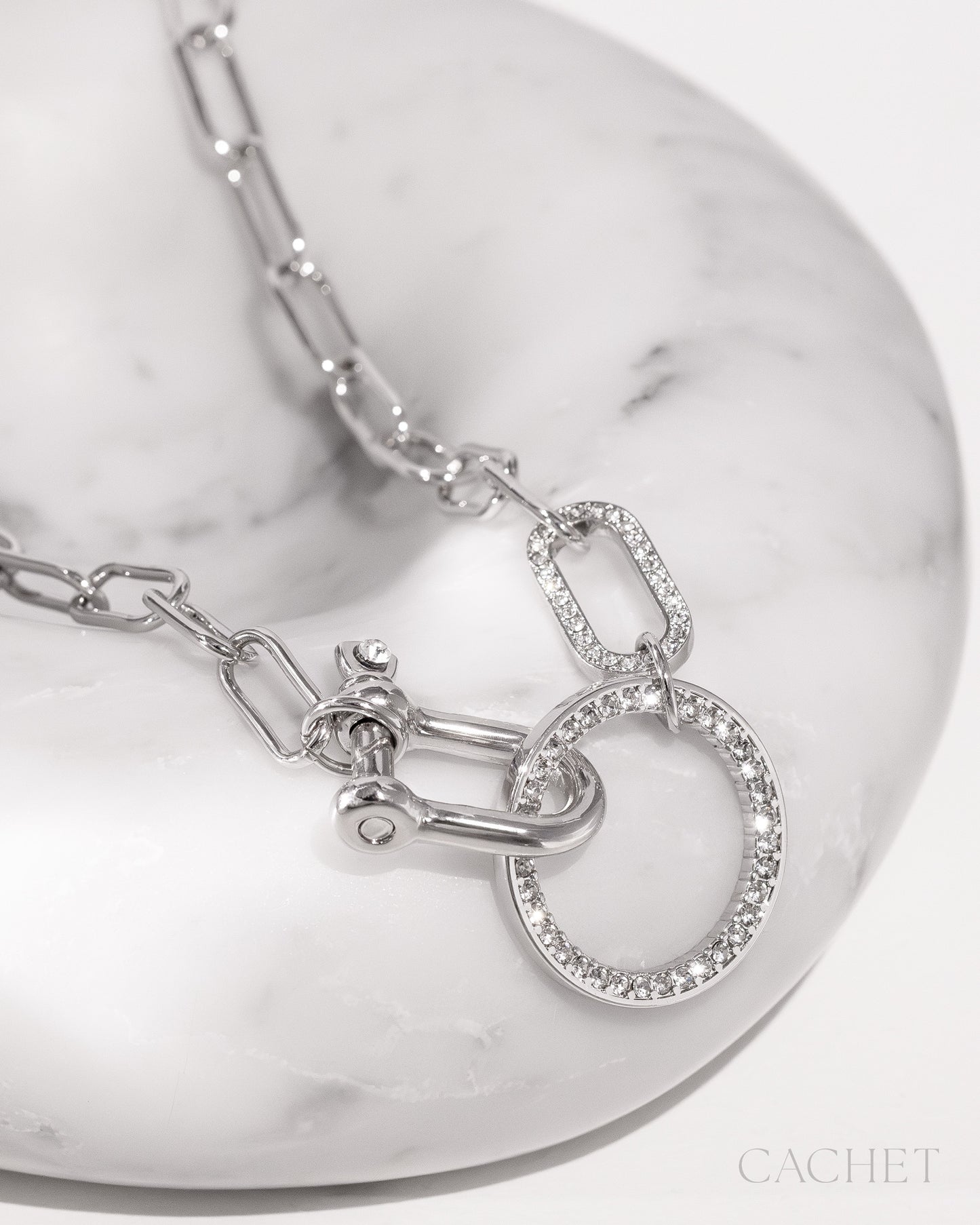 Oath Rhodium-Plated Necklace - Cachet by Paparazzi