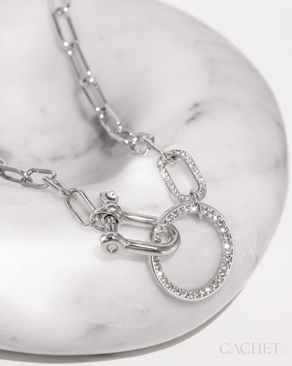 Oath Rhodium-Plated Necklace - Cachet by Paparazzi