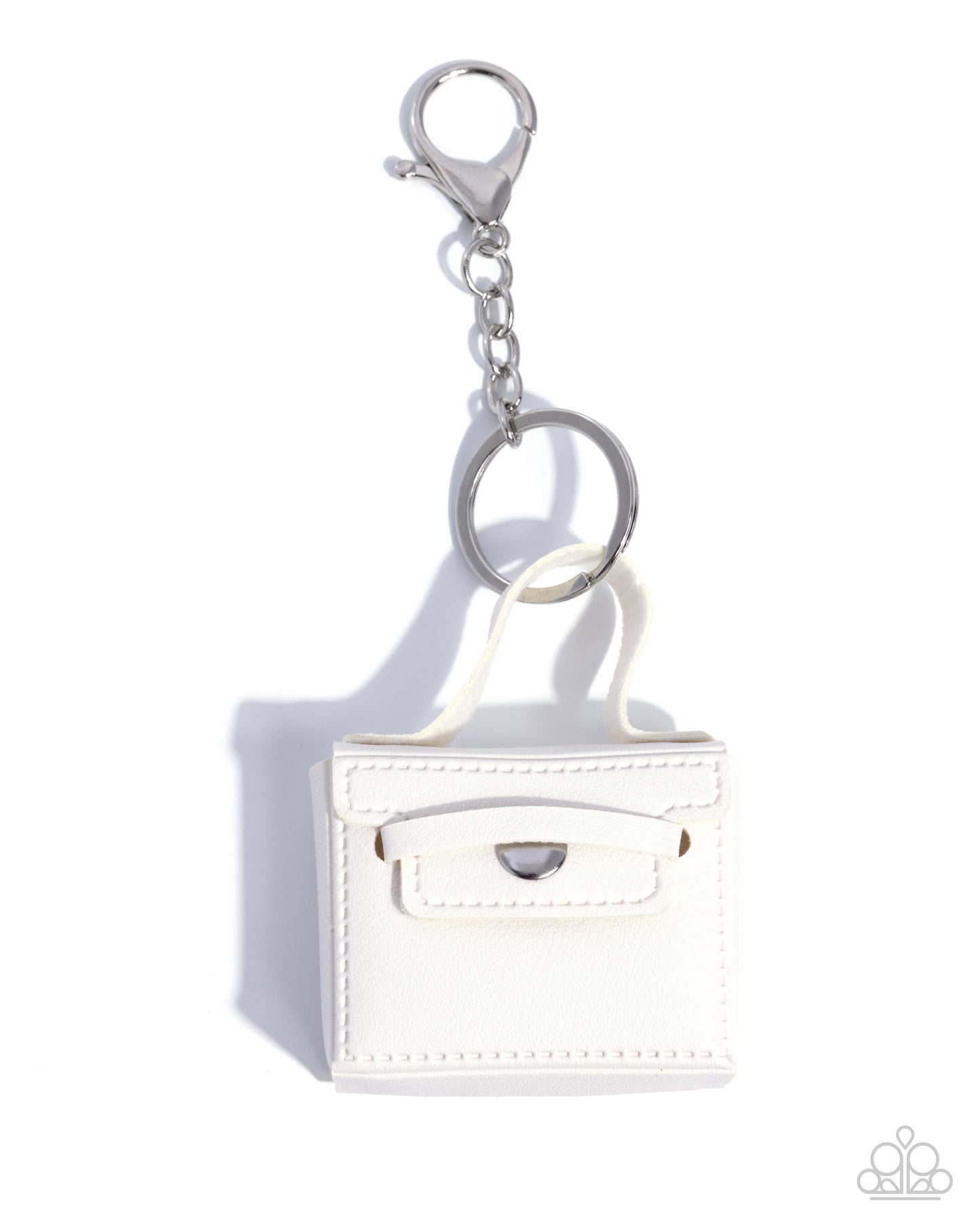 Bag of Tricks White Bag Charm - Paparazzi Accessories