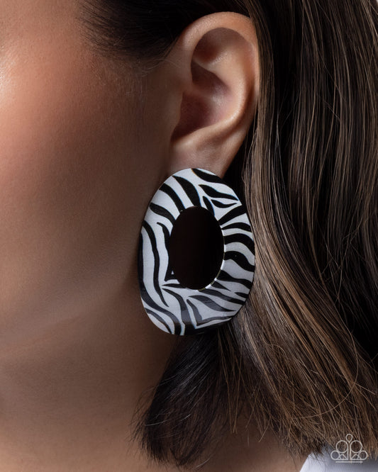 Zebra Style Multi Post Earring - Paparazzi Accessories