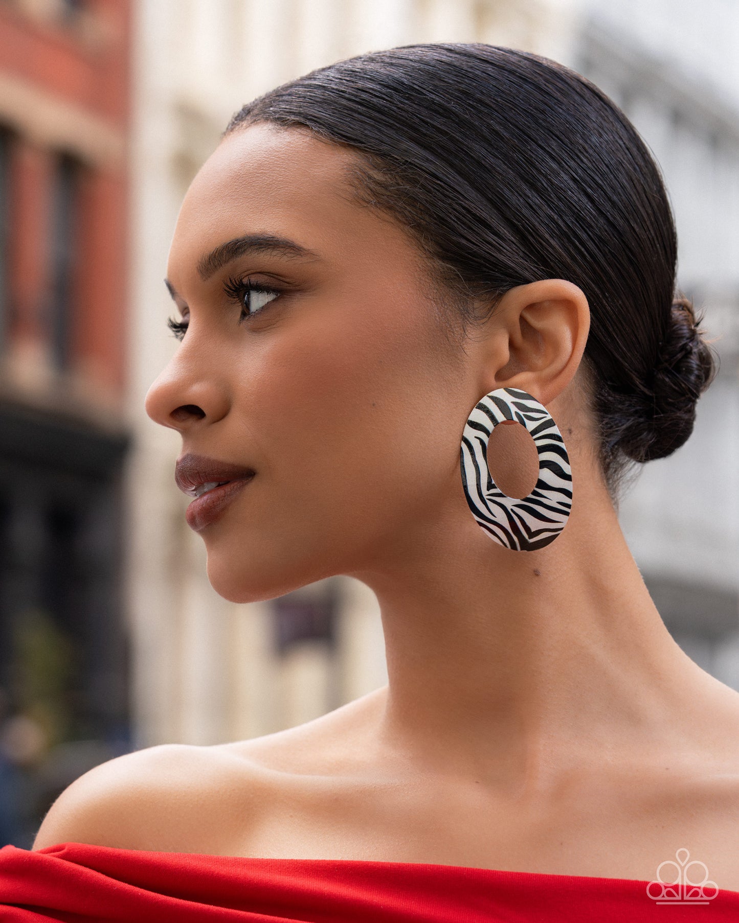 Zebra Style Multi Post Earring - Paparazzi Accessories