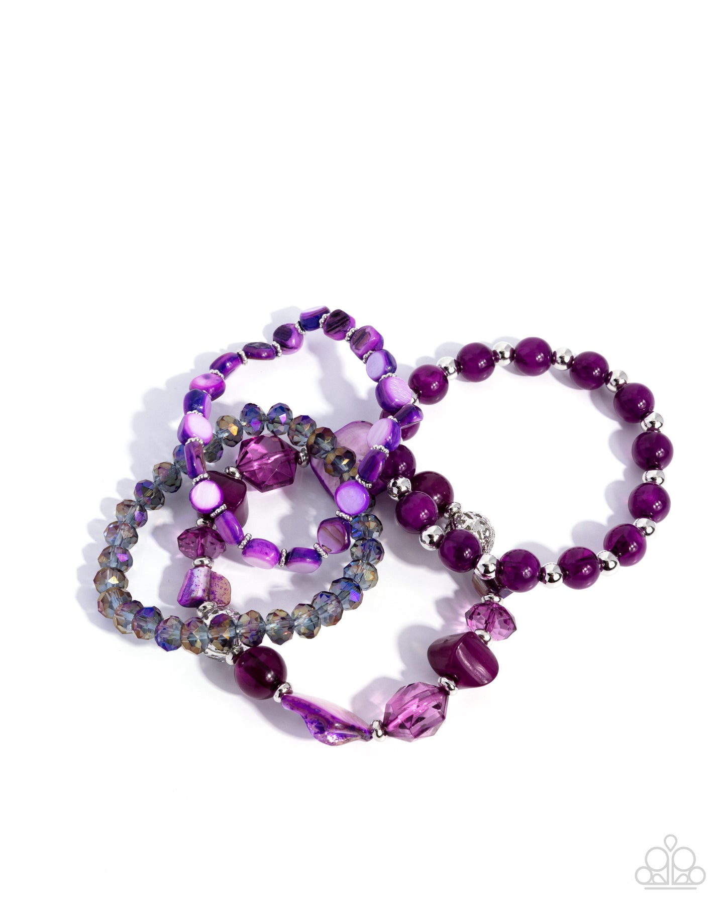 Thriving Tapestry Purple Stretch Bracelet - Paparazzi Accessories