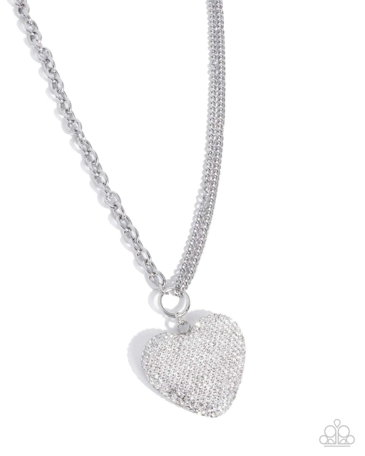 Refined Romeo White Heart Necklace - Paparazzi Accessories