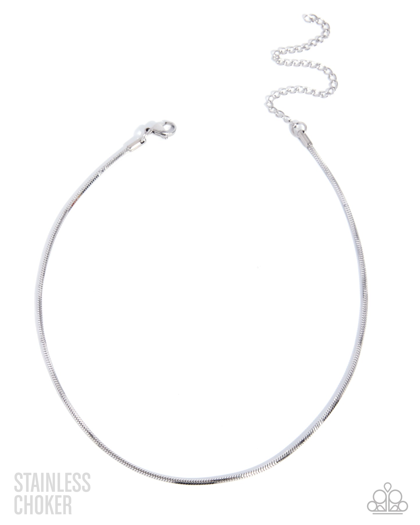 Coiled Celebration Silver Stainless Steel Choker Necklace (June 2026 LOP) - Paparazzi Accessories