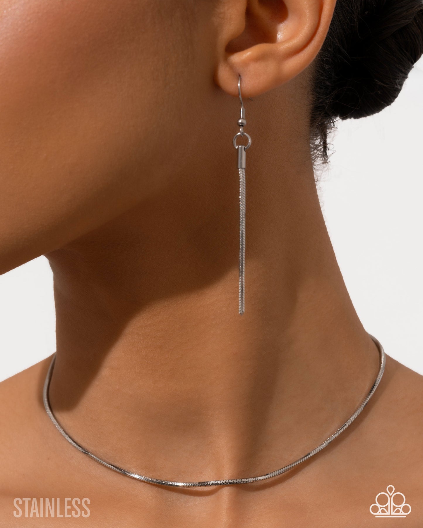 Coiled Celebration Silver Stainless Steel Choker Necklace (June 2026 LOP) - Paparazzi Accessories