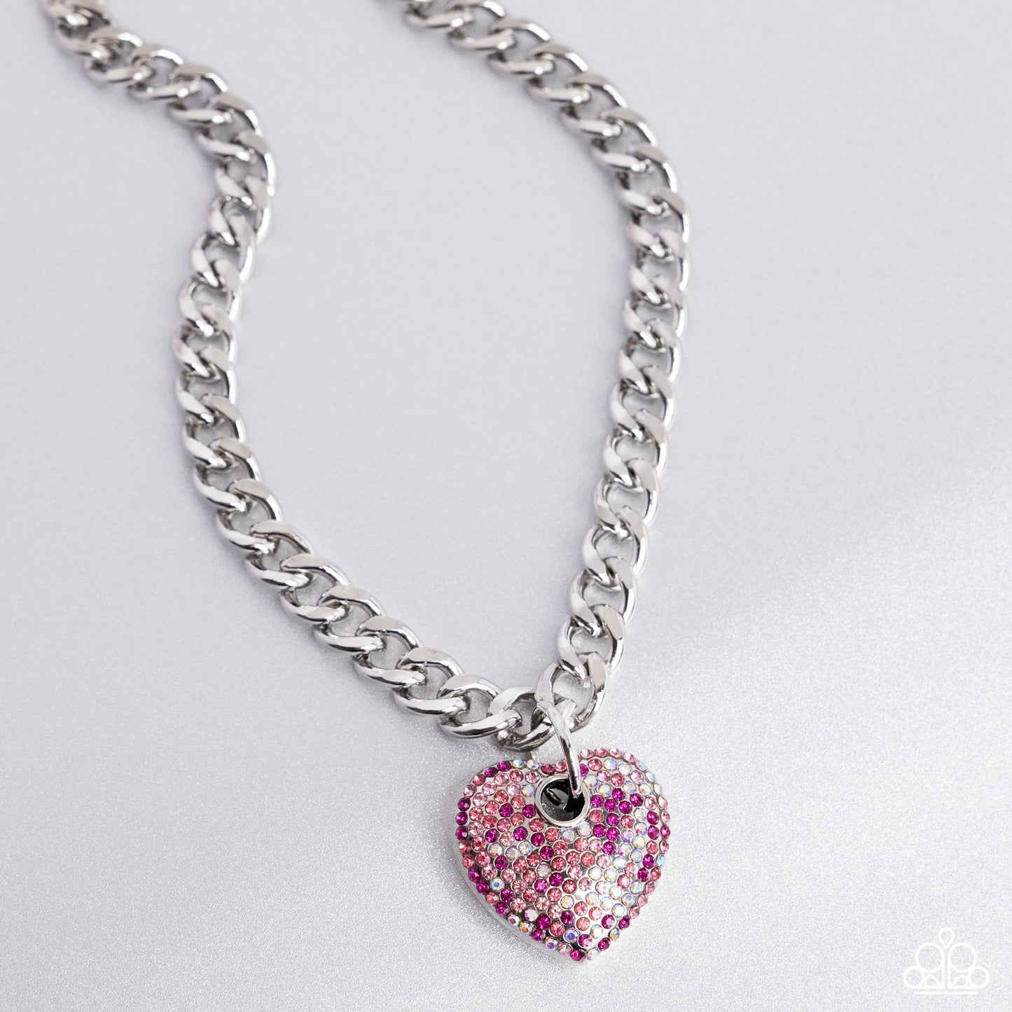 Ardent Affection Pink Heart Necklace - Paparazzi Accessories