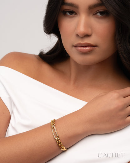 Attirante 18K Gold-Plated Bracelet - Cachet by Paparazzi