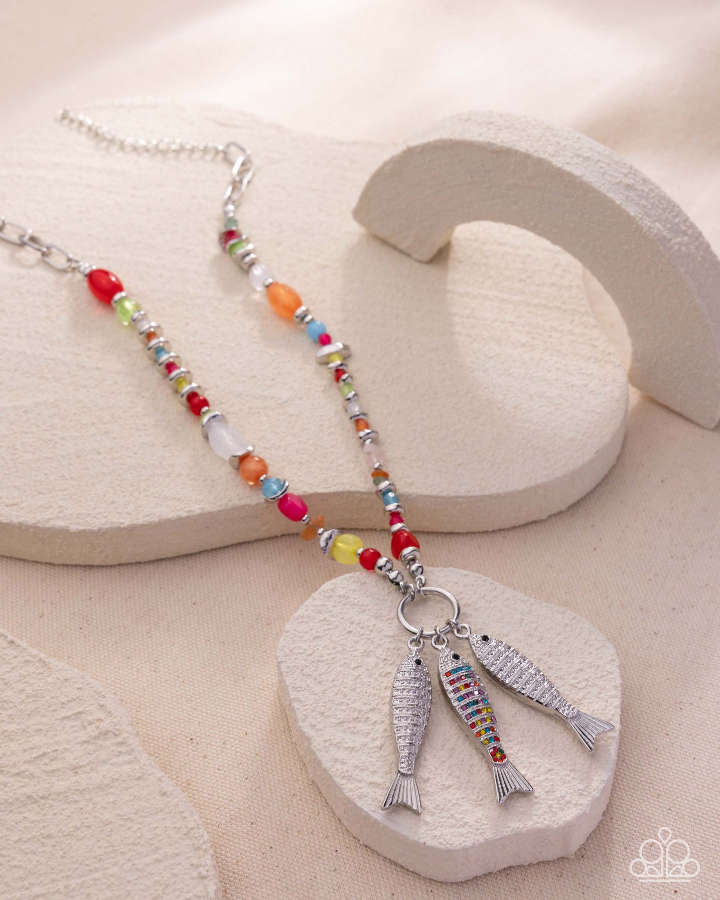 Coastal Caprice Multi Fish Necklace - Paparazzi Accessories