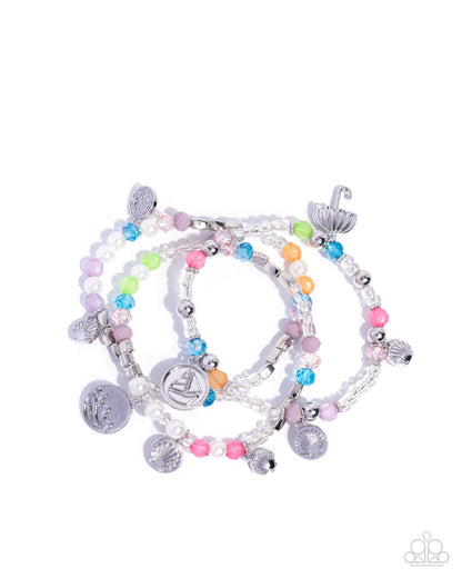 Coastal Competition Multi Stretch Bracelet - Paparazzi Accessories