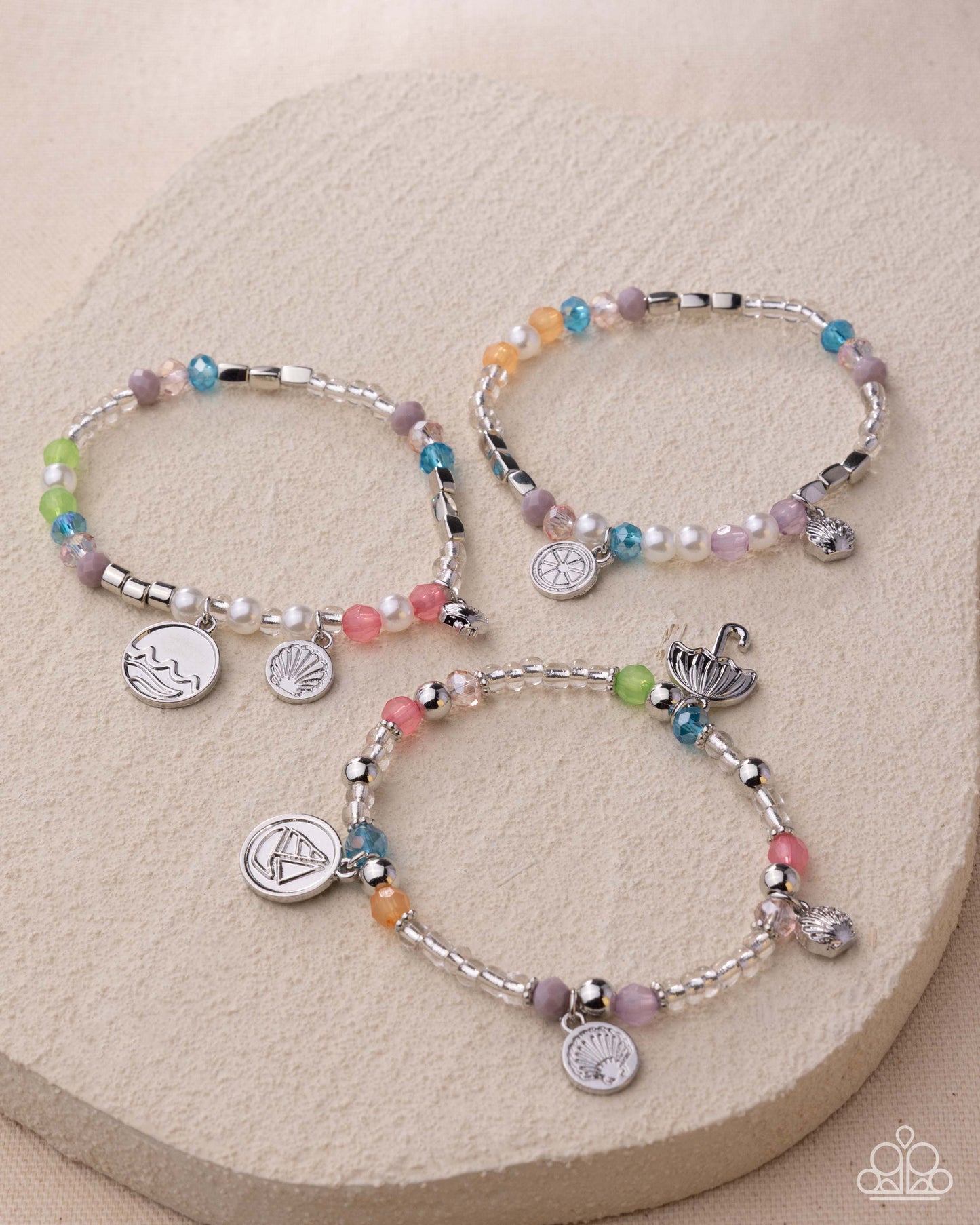 Coastal Competition Multi Stretch Bracelet - Paparazzi Accessories