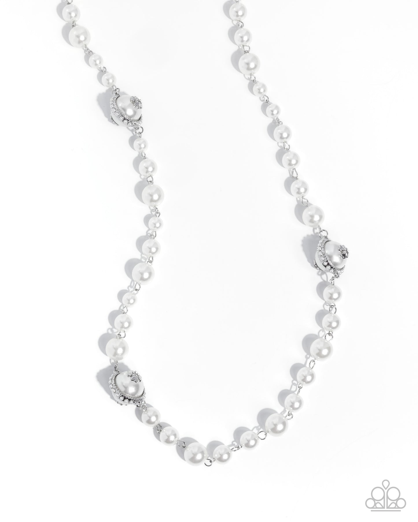 Eternal Ease White Pearl Necklace - Paparazzi Accessories
